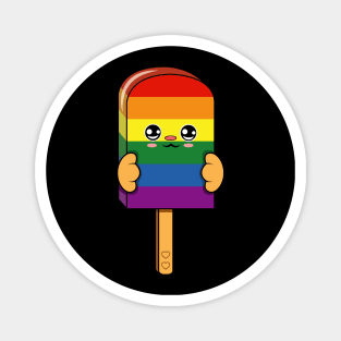 Ice cream LGBT flag, lgbt community, human. Magnet